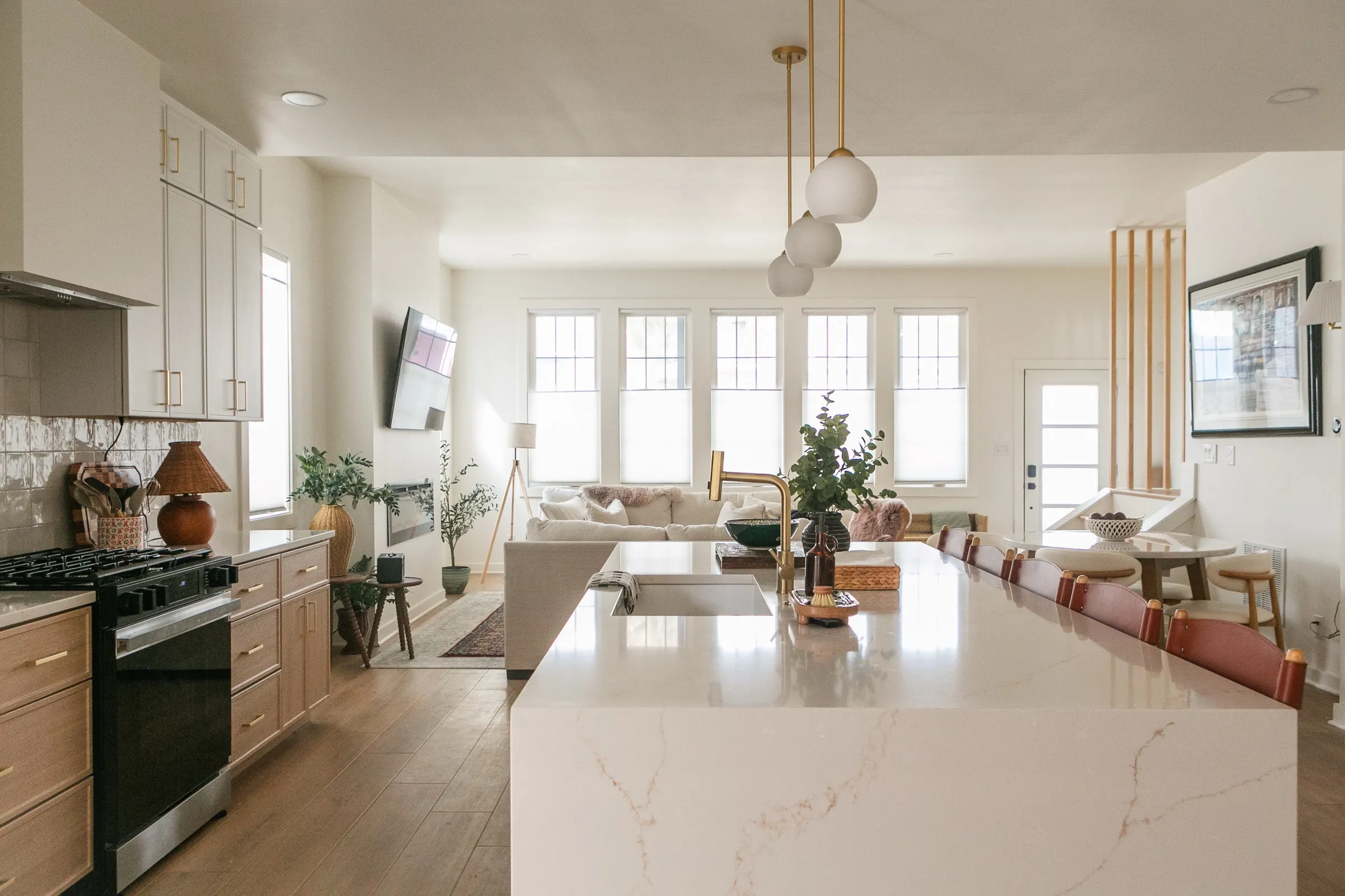 Open living and dining at Parkway House