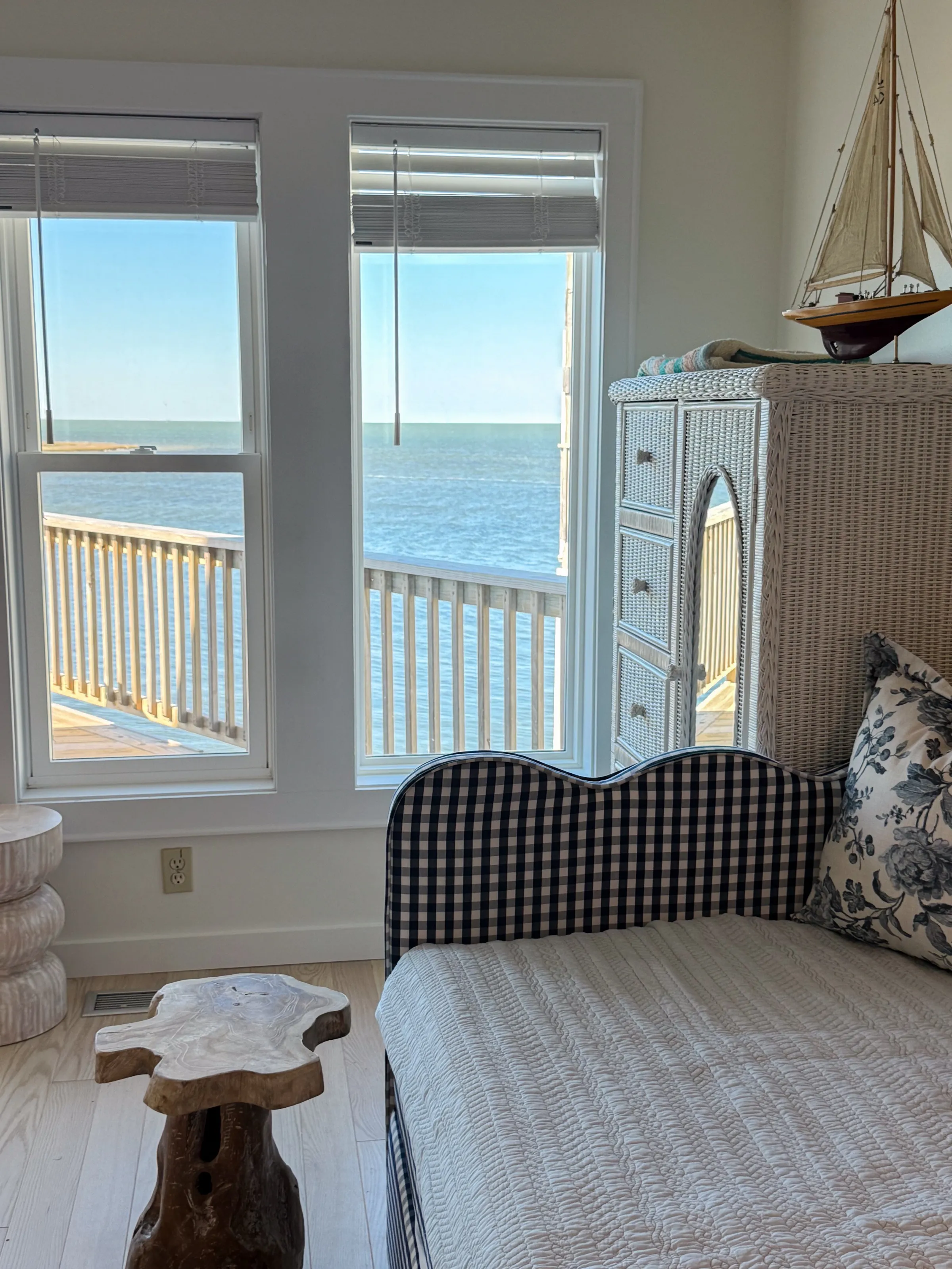 Water view from the living room at Bluebird Cottage