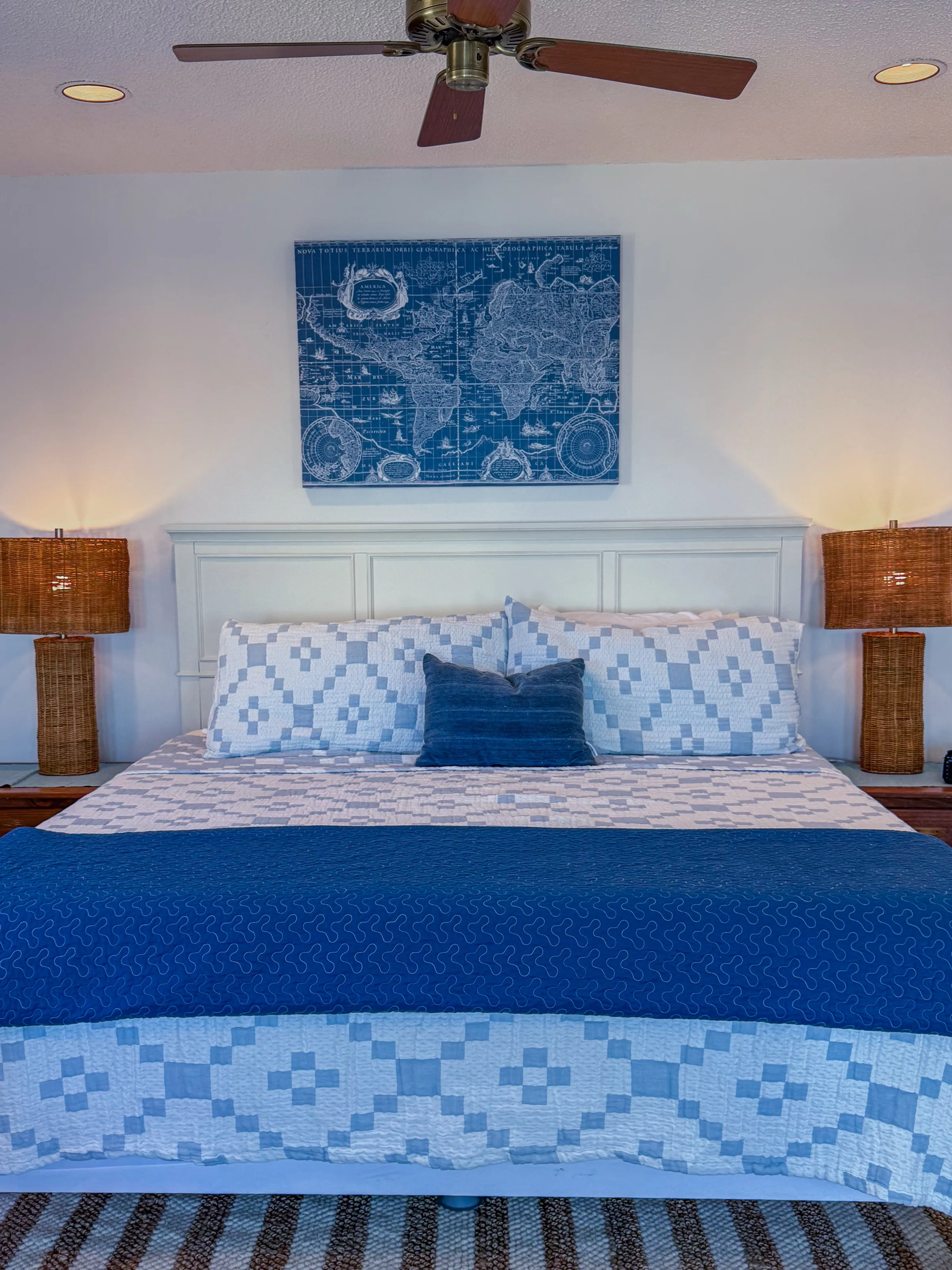 Primary bedroom at Bluebird Cottage