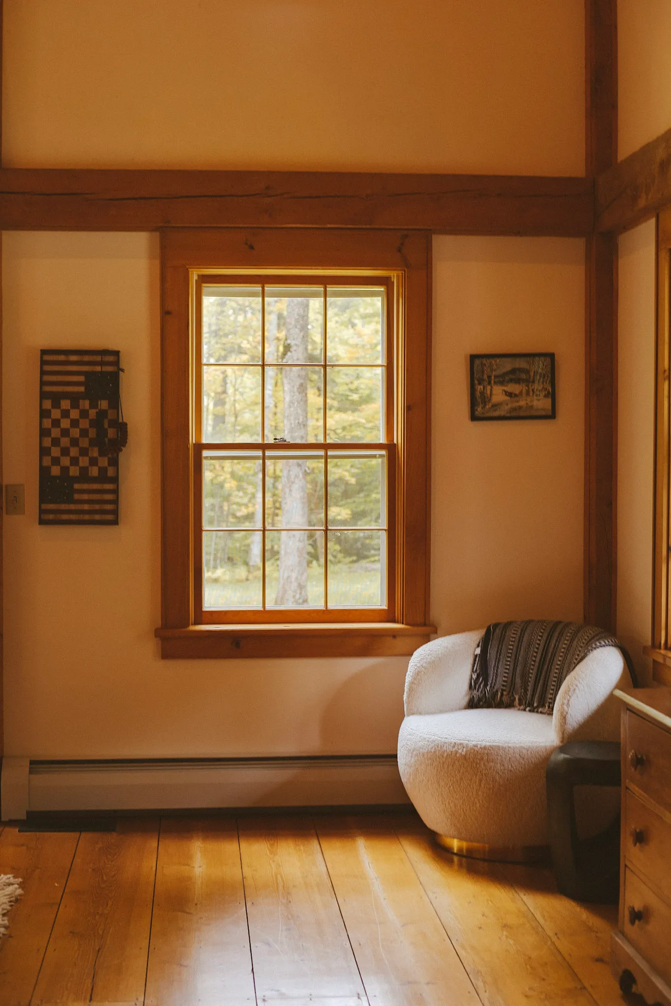Stairwell and kitchen sightline from the great room at Deerwood Hill